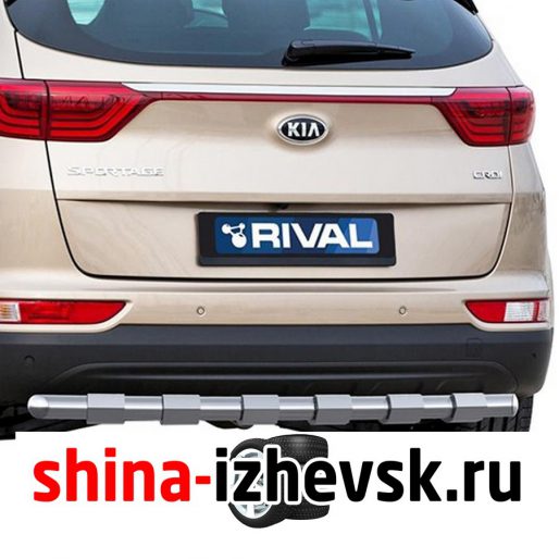Защита заднего бампера Rival для Kia Sportage 2016- (R.2809.007) d57 усиленная в Ижевске