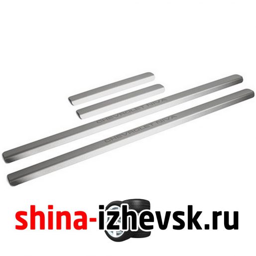 Накладки порогов Rival для Chevrolet Niva l рестайлинг 2009- в Ижевске