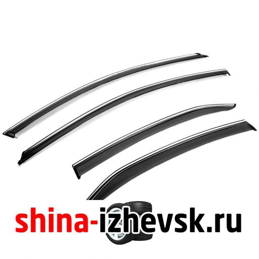 Дефлекторы окон Rival для Toyota Camry XV50 рестайлинг седан 2014-2018 с молдингом (85701001) в Ижевске