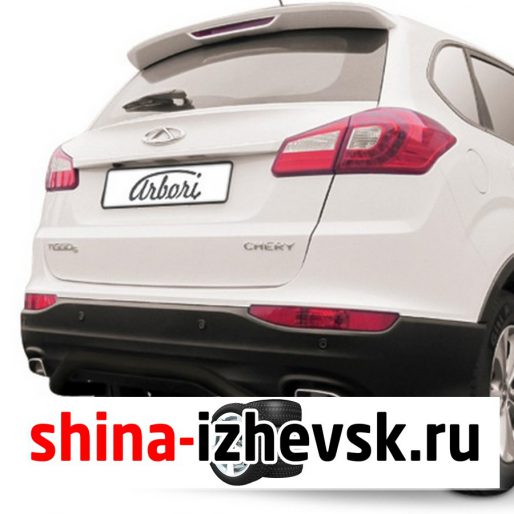 Защита заднего бампера Arbori для Chery Tiggo T11 2005-2014 (AFZDACT12B) d57 черная в Ижевске