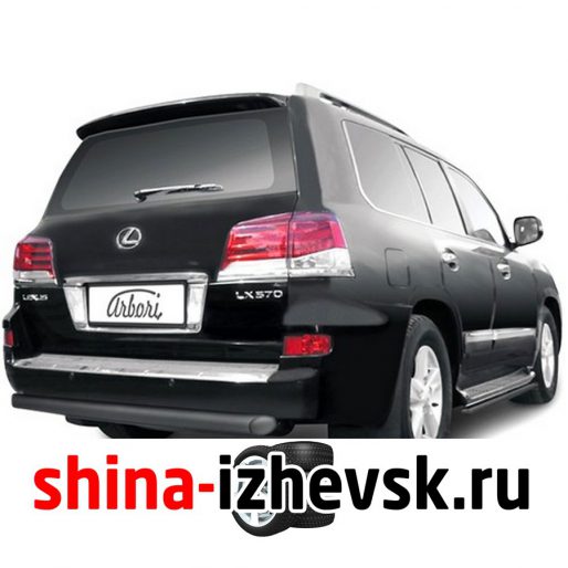 Защита заднего бампера Arbori для Lexus LX 570 III рестайлинг 2012- (AFZDALLX571212B) d76 черная в Ижевске