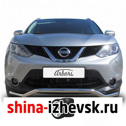 Защита переднего бампера Arbori для Nissan Qashqai II 2014- (AFZDANIQ1403) d57 хром волна в Ижевске